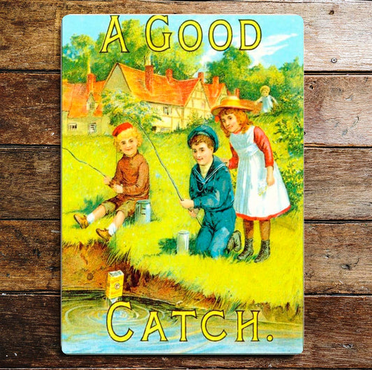 A Good Catch , Fishing, Colmans Mustard | Metal Sign
