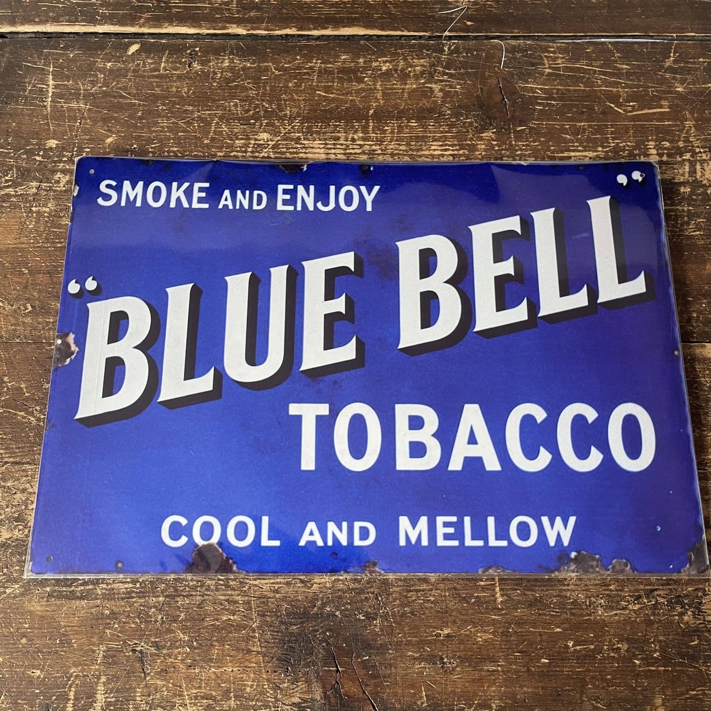 Blue Bell Tobacco | Metal Advertising Wall Sign