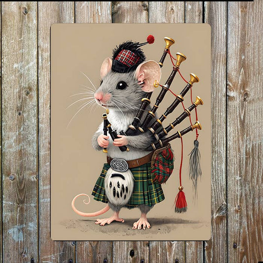 Mouse Kilt Tartan | Scottish Scotland | Metal Sign Plaque