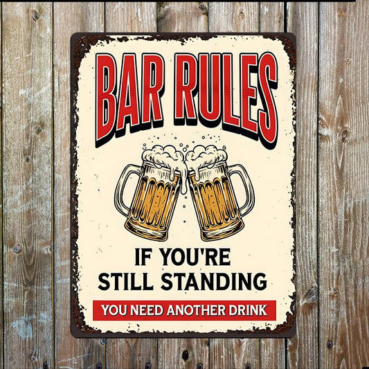 Bar Pub Rules | Father's Day | Metal Sign Plaque