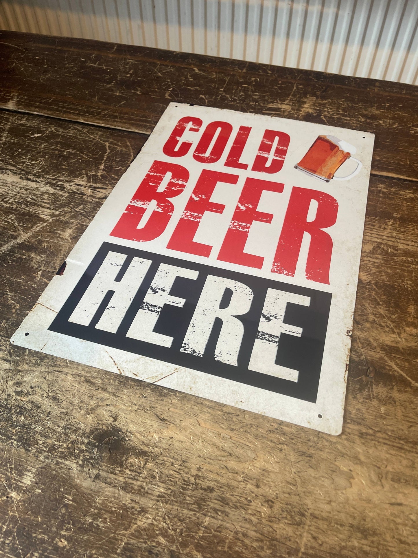 Cold Beer Here | Metal Sign