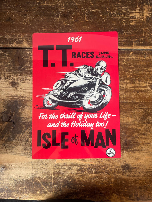 TT Isle of Man | Metal  Advertising Wall Sign