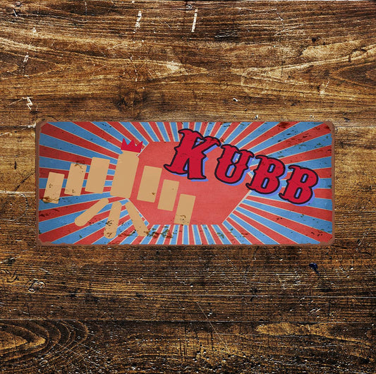 KUBB Notice Game's Room art | Metal Sign