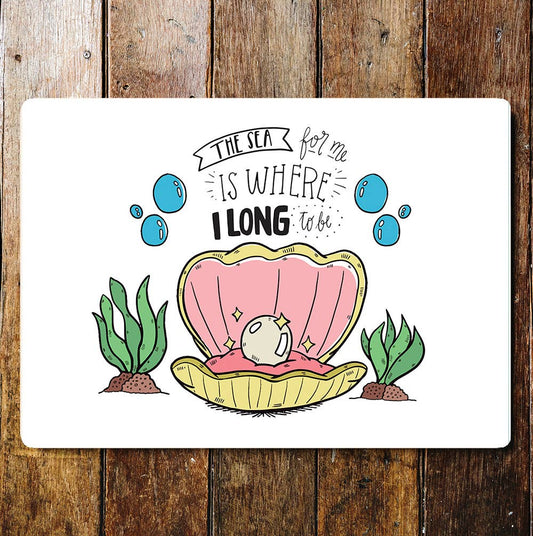 Love the sea Motivational art | Metal Sign Plaque