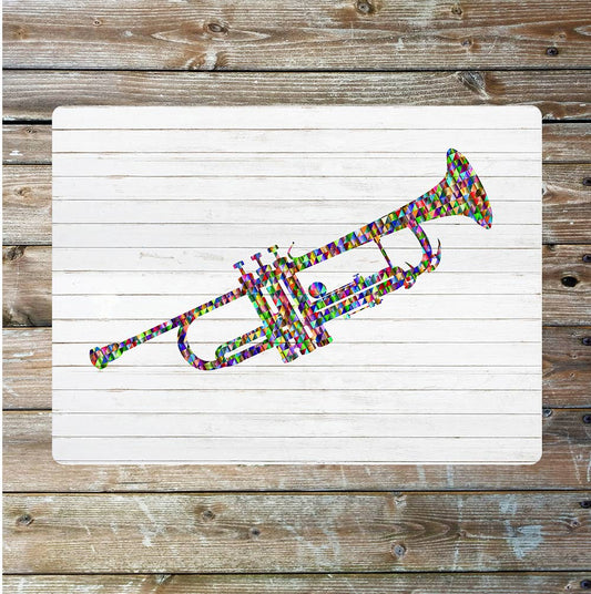 Rainbow of Trumpet jazz Metal Sign Plaque