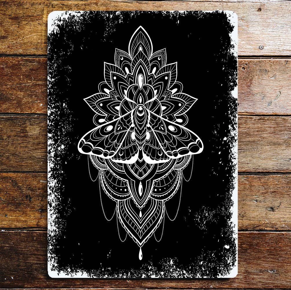 Moth mystical | Metal Wall Sign Plaque