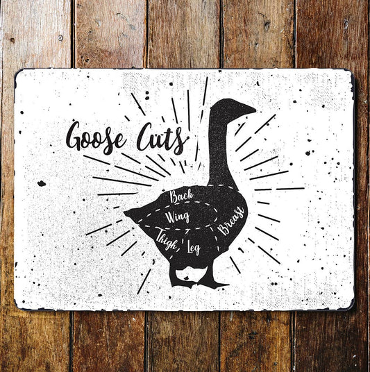 Butchers goose cuts Kitchen | Metal Wall Sign Plaque