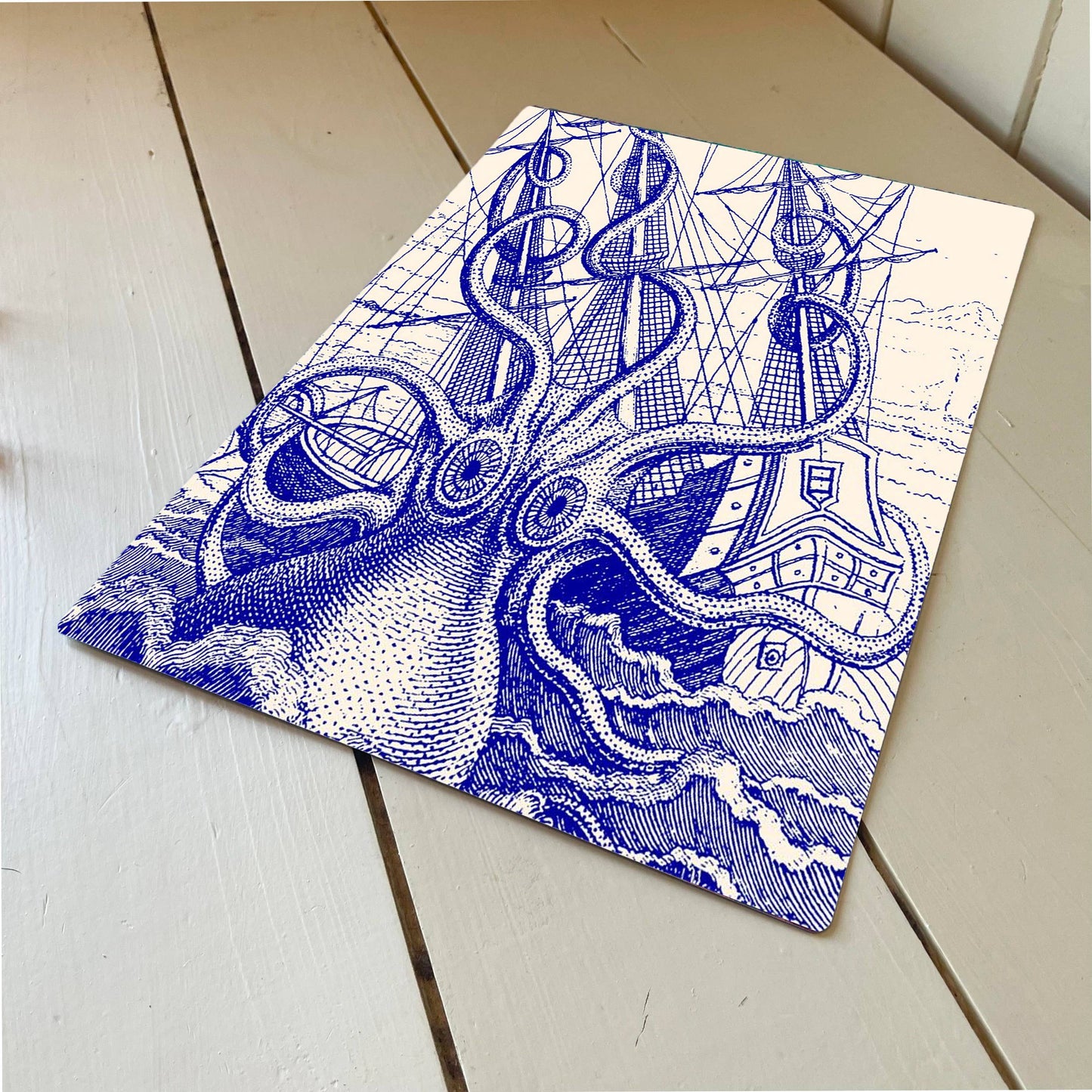 Blue Octopus | Metal Botanical Wall Sign