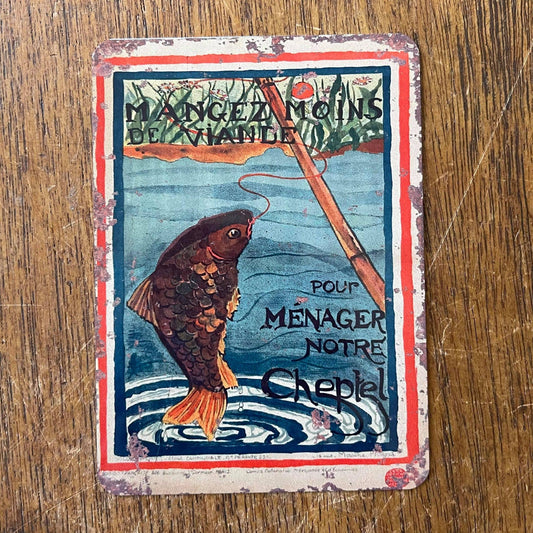 Old Fishing Fish | Metal Sign Plaque
