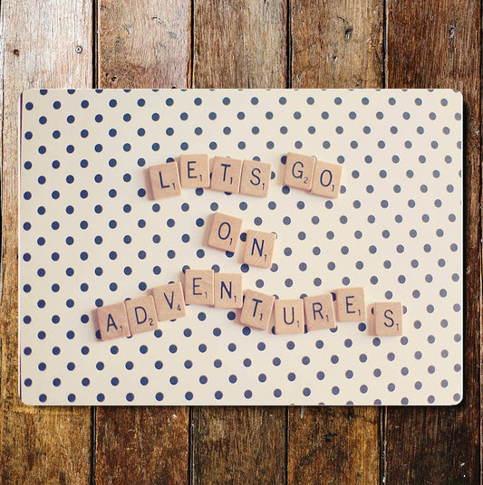 Alphabet scrabble Motivational art | Metal Sign Plaque