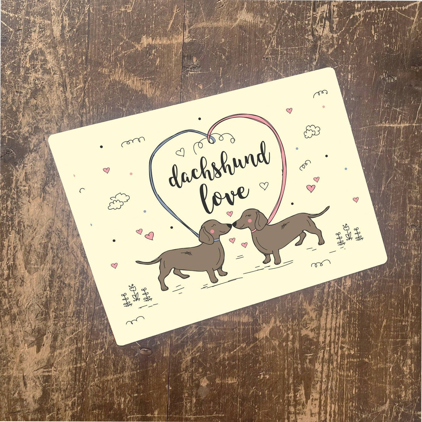 dachshund Love | Metal Retro Wall Sign