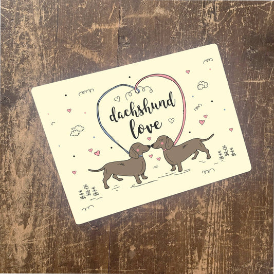 dachshund Love | Metal Retro Wall Sign