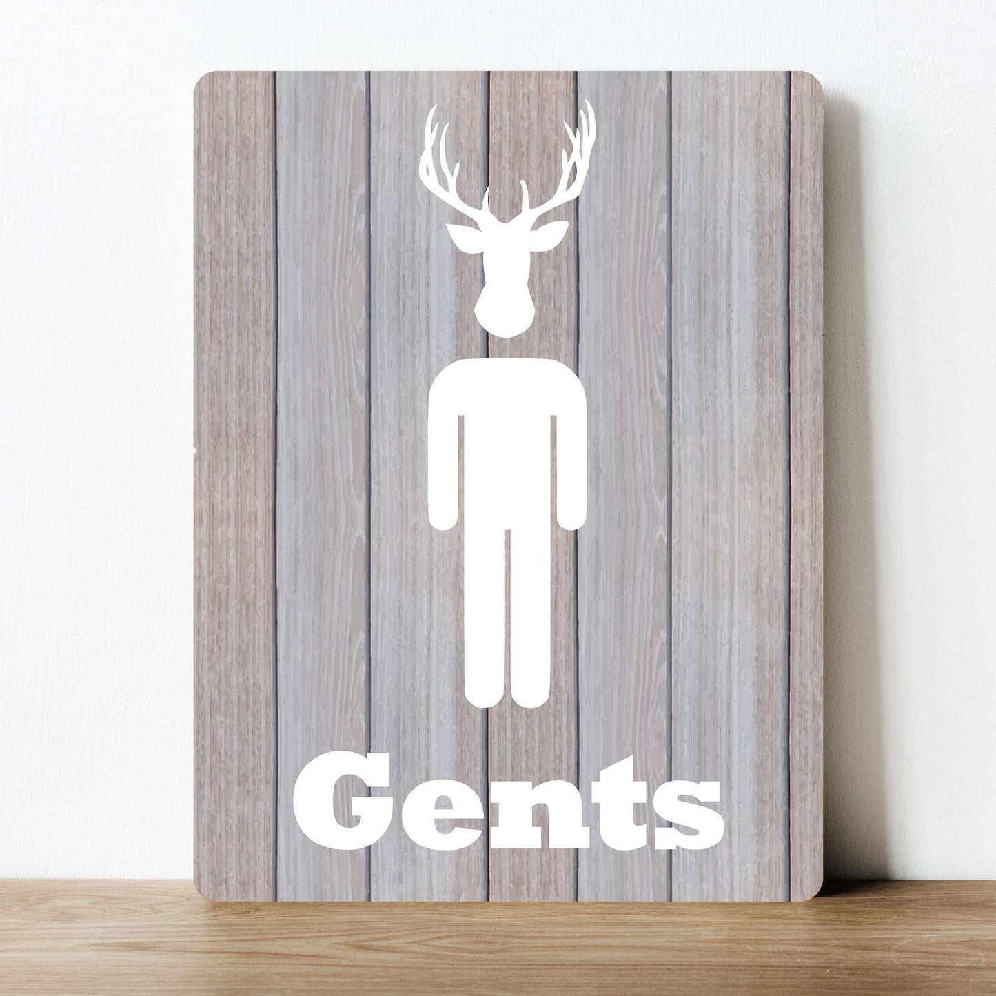 Gents Toilet Stag Head | Metal Sign Plaque