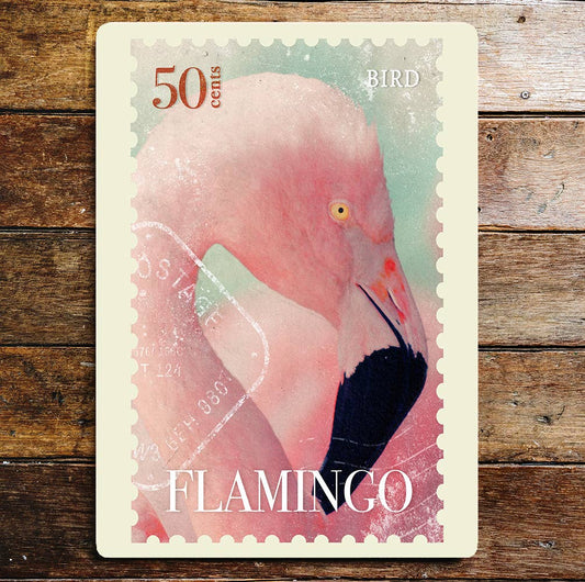 Pink Flamingo Stamp Magic Sign Plaque