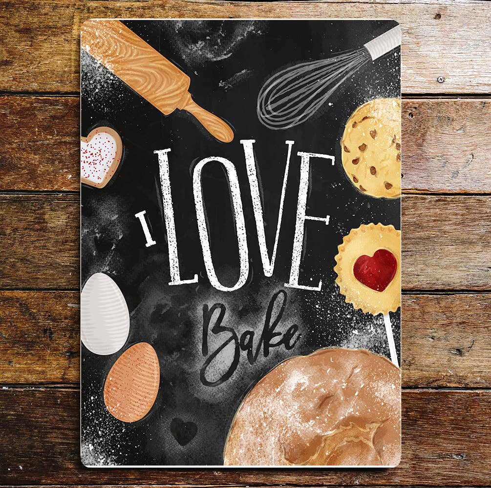 I Love Baking Cake Making | Metal Wall Sign