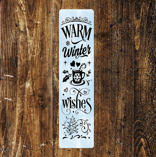 Warm Winter Wishes Christmas Metal Sign Plaque