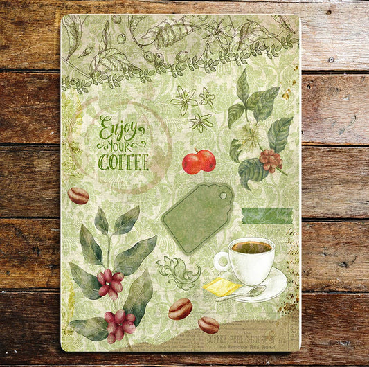 Coffee Beans art | Metal Sign Plaque