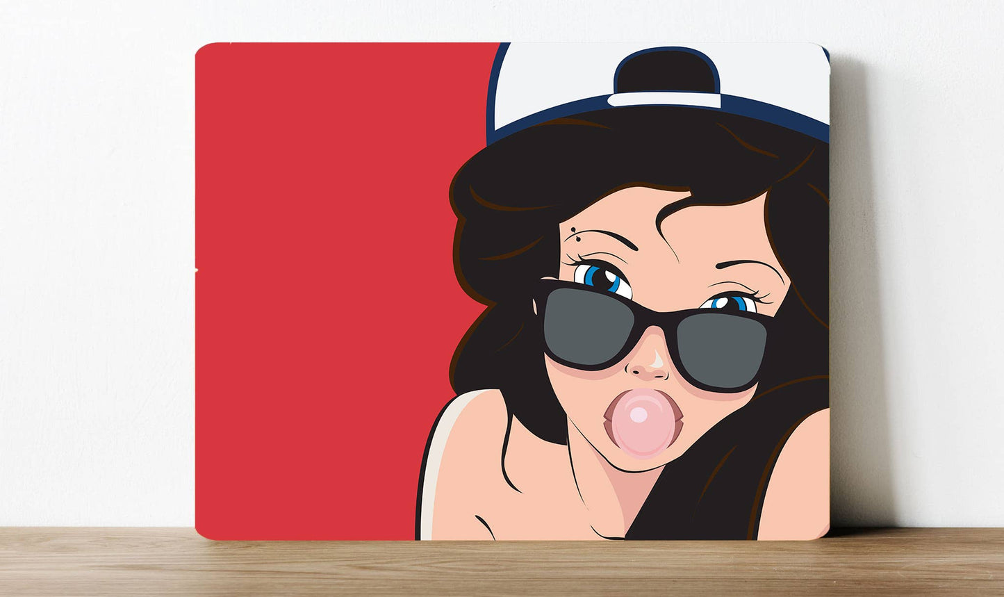 Pop art shocked woman Metal Pop Art Wall Sign