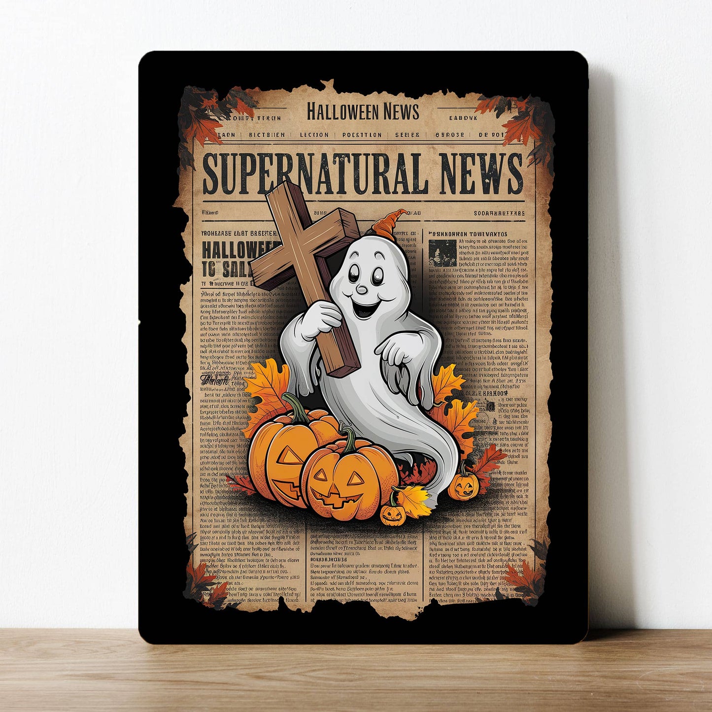 Supernatural News Halloween Horror Scary Metal Sign Plaque