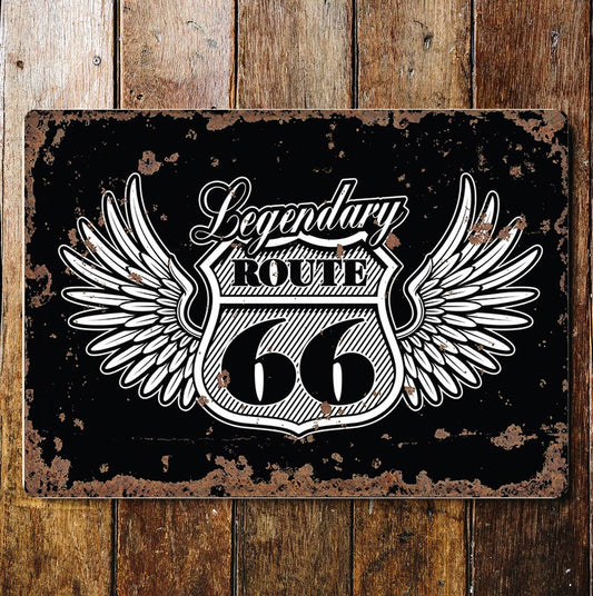 Route 66 Legendary USA Metal Sign plaque