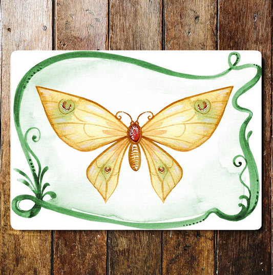 Yellow Butterfly | Metal Sign Plaque