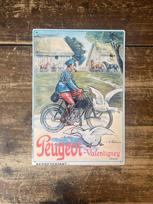 Peugeot Metal Advertising Wall Sign