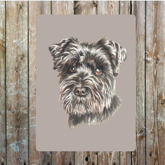 Miniature Schnauzer
Dog breed pet art | Metal Wall Sign