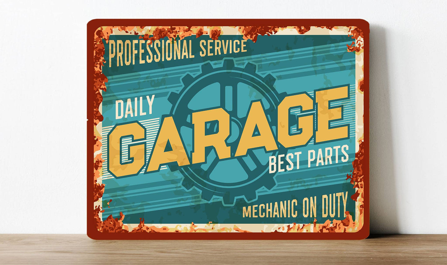 Daily Garage Mechanic on duty Car | Metal Sign Plaque