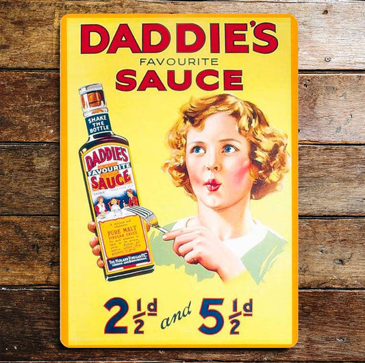 Daddies Sauce | Metal Advertising Wall Sign