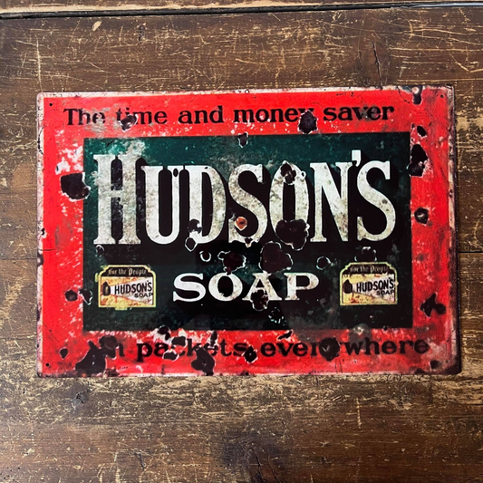 Hudson Soap | Metal Advertising Wall Sign