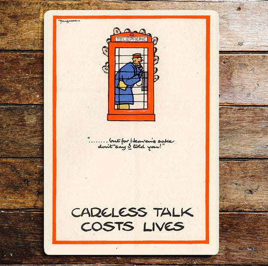 Careless Talk Cost Lives Telephone Box | Metal War Sign