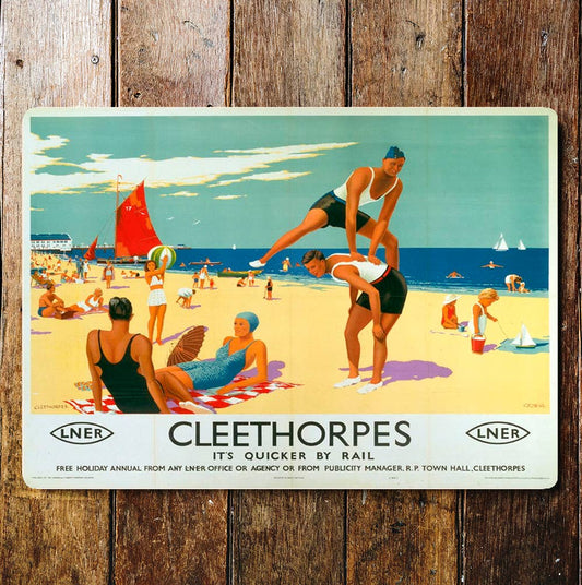 Cleethorpes It's Quicker By Rail British Railways | Metal Sign