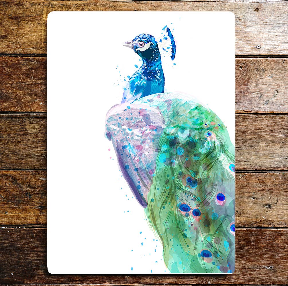 Peacock painting art Metal Sign Plaque