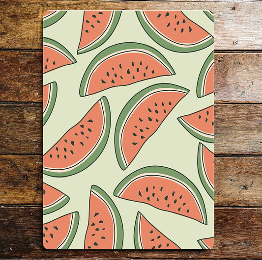 Watermelon slices pattern kitchen | Metal Wall Sign