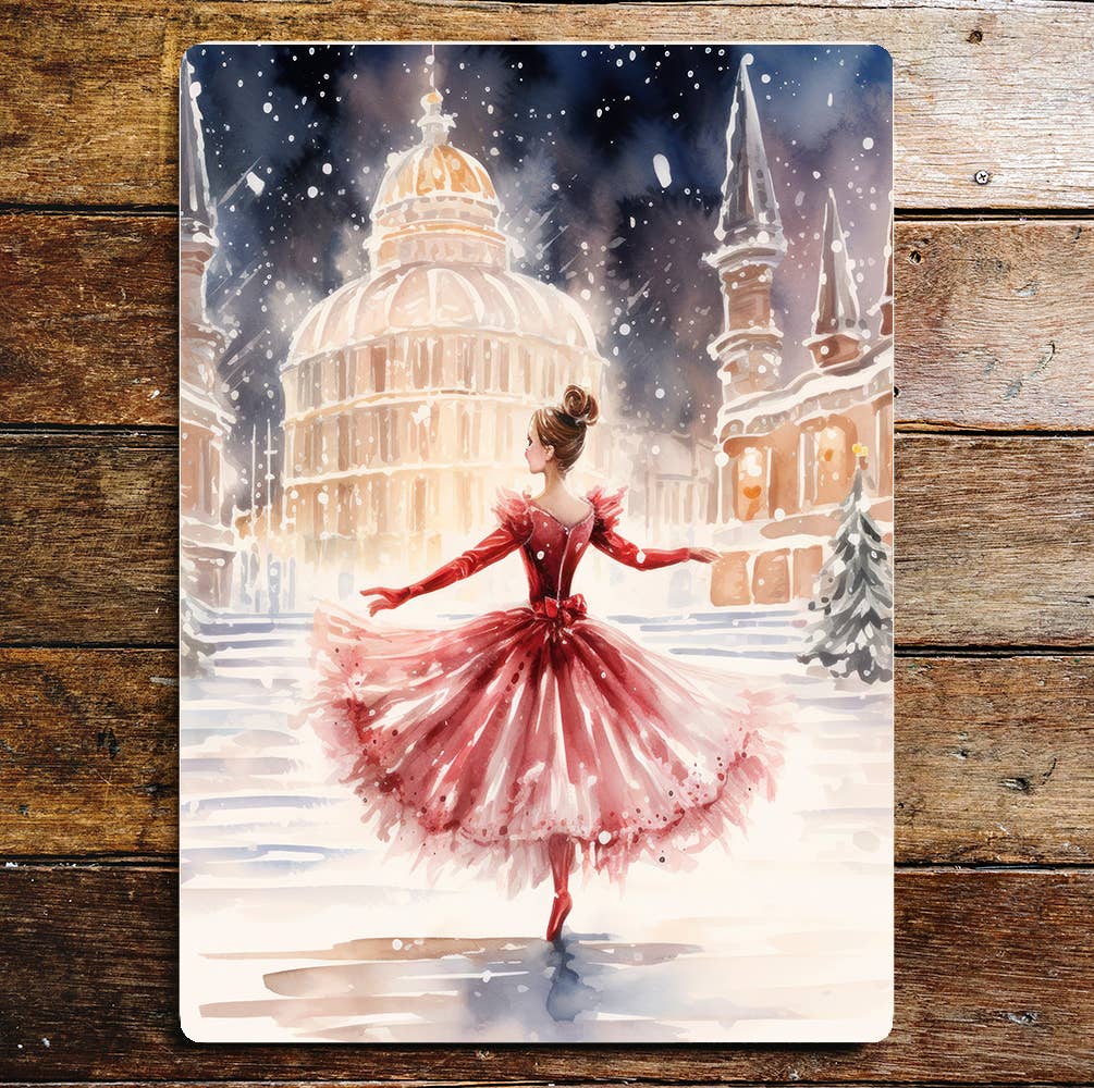 Ballerina Romance Pink Art | Metal Sign Plaque