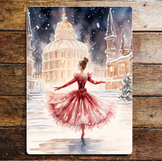 Ballerina Romance Pink Art | Metal Sign Plaque