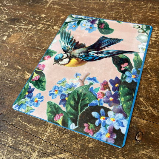 Blue Birds And Leaf Collage | Metal Humour Wall Sign