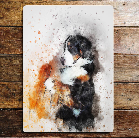 Bernese Mountain Dog Drawing | Metal Sign Plaque (Copy)