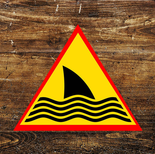 Shark Sea triangle | Metal Sign Plaque