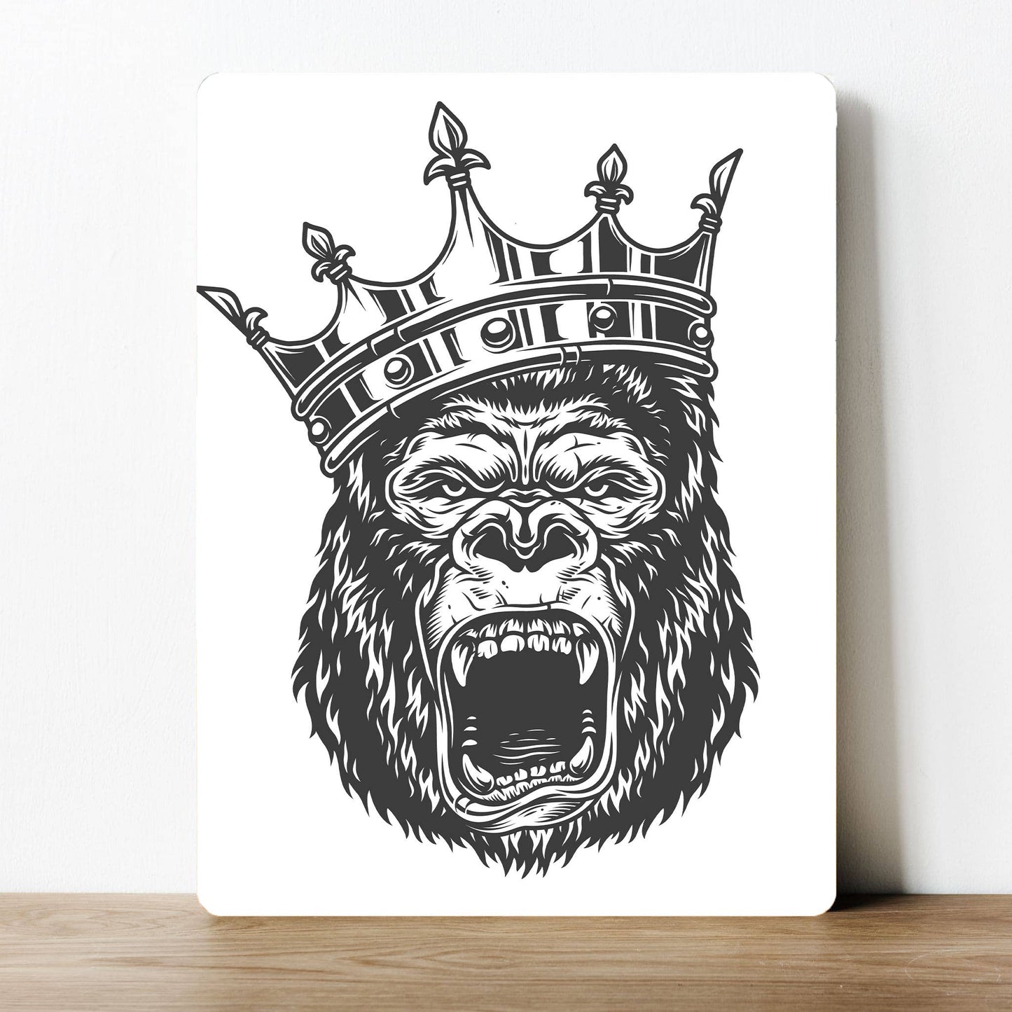 Gorilla King Animal Monkey | Metal Sign Plaque