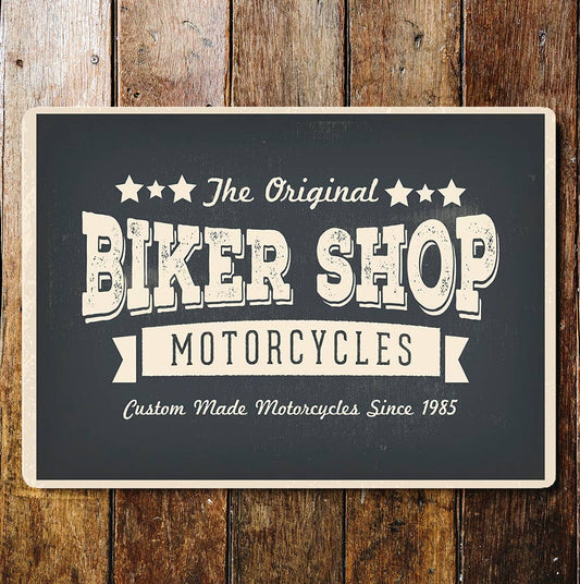 The original bike shop motorcycles star Metal Sign