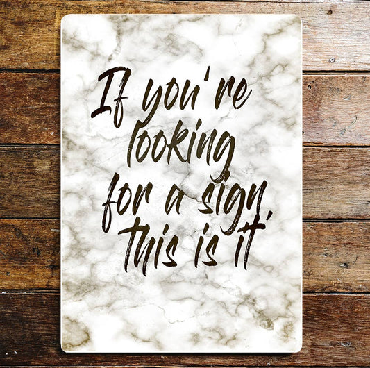 Funny lifestyle motivational art | Metal Wall Sign