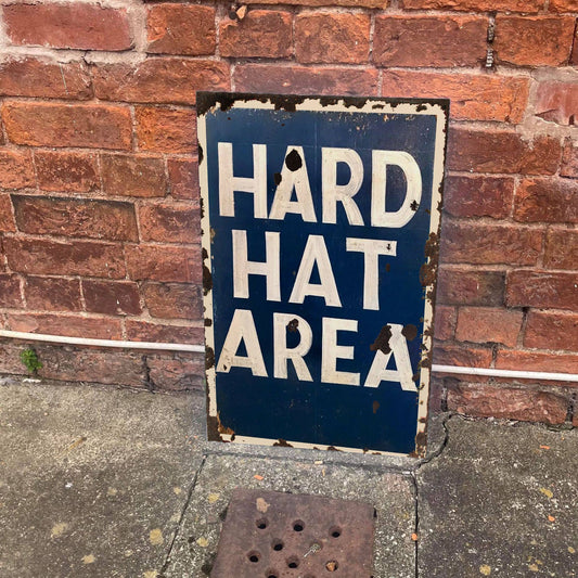 Hard Hat Area | Metal Advertising Wall Sign