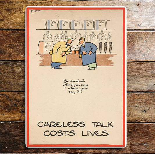 Careless Talk Cosy Lives | Metal Wall Sign Plaque