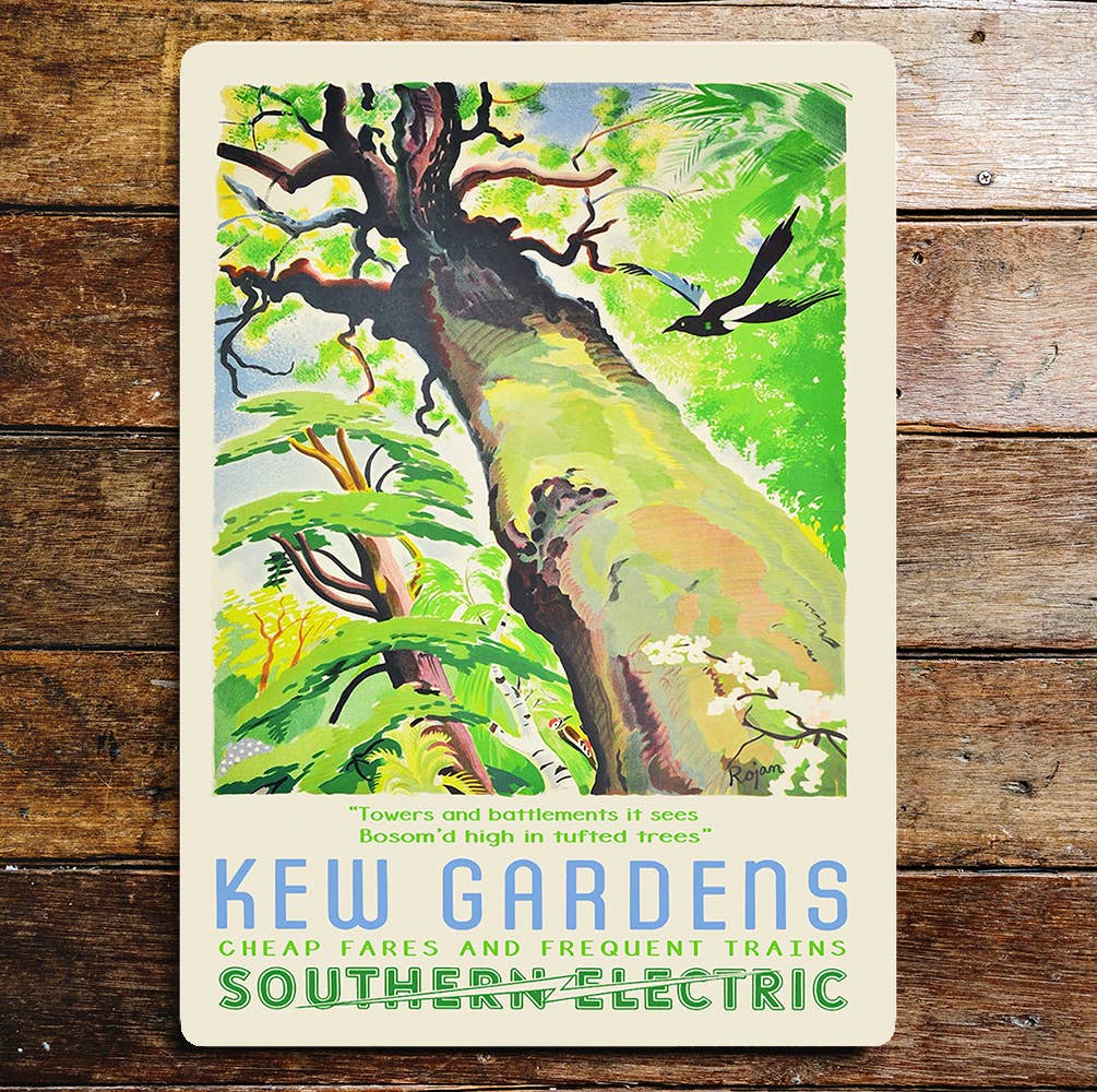 Kew Gardens Southern Electric Tress | Metal Sign Plaque
