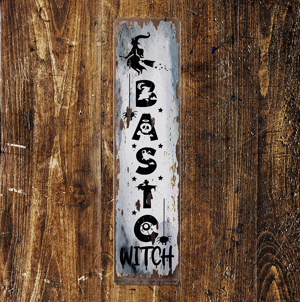 Basic Witch Halloween Metal Sign Plaque