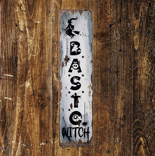 Basic Witch Halloween Metal Sign Plaque