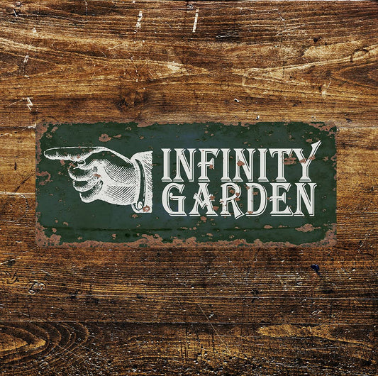 INFINITY GARDEN Notice Green Fun | Metal Sign