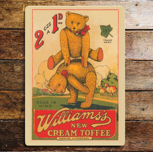 Williams New Cream Toffee | Metal Sign