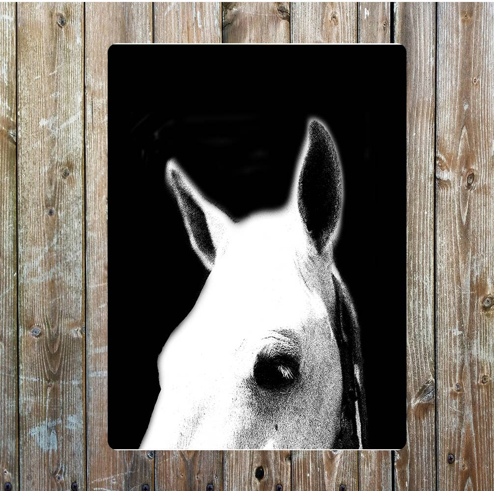 White Horse  wall art | Metal Sign Plaque